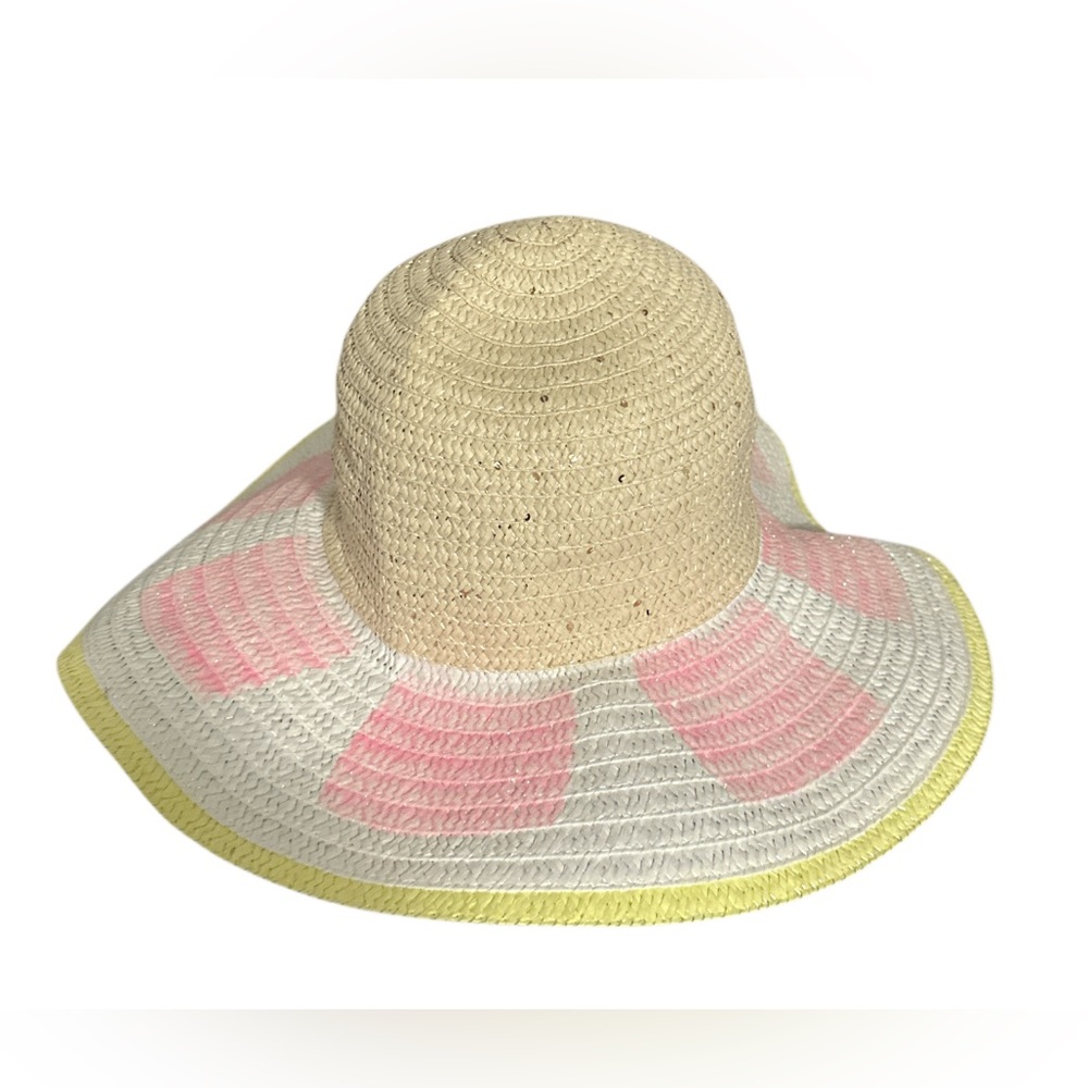 Stylish Pink and Cream Sun Hat